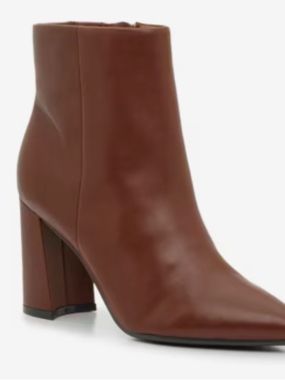 Marc Fisher Gaylen Bootie Brown Leather Upper Indie Boho Size 9M Zipper Closure
